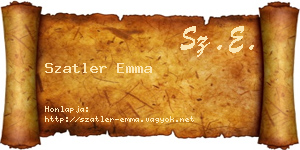 Szatler Emma névjegykártya