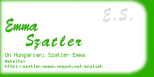 emma szatler business card